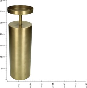 Κηροπήγιο ArteLibre Χρυσό Μέταλλο 10.5x10.5x32.5cm