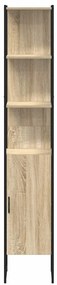 vidaXL Ντουλάπι Μπάνιου Μπεζ 33 x 33 x 185.5 εκ Επεξεργασμένο ξύλο