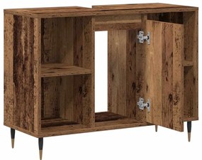 vidaXL Ντουλάπι Μπάνιου Παλαιό ξύλο 80 x 33 x 60 εκ Επεξεργασμένο ξύλο