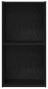 vidaXL Βιβλιοθήκη Μαύρη δρυς 40 x 30 x 77 εκ. Επεξεργασμένο ξύλο