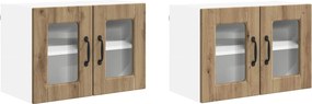 vidaXL Ραφιέρα τοίχου PORTO 2 pcs Artisan Oak Επεξεργασμένο ξύλο
