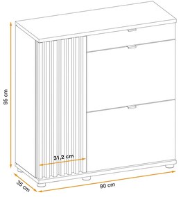 Swap XIX Σύνθεση Καφέ δρυς 280x180x40