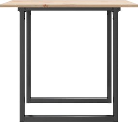 vidaXL Τραπέζι Τραπεζαρίας Πλαίσιο Ο Μασίφ Πεύκο/Ατσάλι