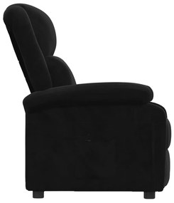 vidaXL Καρέκλα Γραφείου Ανακλινόμενη Μαύρη Βελούδινη