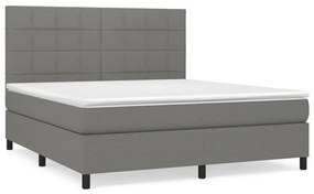 ΚΡΕΒΑΤΙ BOXSPRING ΜΕ ΣΤΡΩΜΑ ΣΚΟΥΡΟ ΓΚΡΙ 180X200 ΕΚ ΥΦΑΣΜΑΤΙΝ 3141794