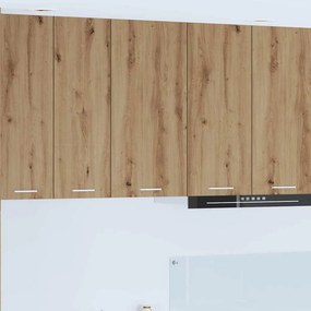 vidaXL Κρεμαστό ντουλάπι Χειροποίητη Δρυς και Λευκό 40 x 31 x 80 εκ.