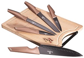 Μαχαίρια Berlinger Haus Σετ 6 τμχ Mε Βάση Κοπής Rose Gold Edition BH-2707