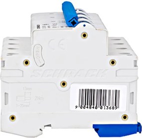 Ασφάλεια τριπολική αυτόματη SCHRACK 3Χ32Α+Ν 4Μ ΑΜ617832 με ουδέτερο 6KA καμπύλη C