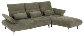 CORNER (RIGHT) SOFA-BED CONVERT  CYPRESS GREEN FABRIC 283x188x100Hcm.