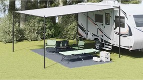 vidaXL Χαλκάκι Σκηνής Μπλε και Γκρι 500 x 250 cm Πολυαιθυλένιο