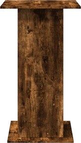 vidaXL Τραπέζι Μπαρ με Ράφια Καπνιστή Δρυς 60x60x102 εκ. Επεξεργ. Ξύλο