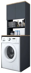 Έπιπλο πλυντηρίου Rasmus pakoworld ανθρακί-φυσικό 65x60x183.6εκ.