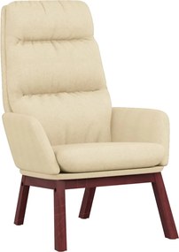 vidaXL Πολυθρόνα Relax Κρεμ Υφασμάτινη