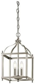 Κρεμαστό Φωτιστικό Οροφής 2xE14 Φανάρι Larkin Elstead Lighting-KL-LARKIN-P-S-NI-Νίκελ Ματ KL-LARKIN-P-S-NI