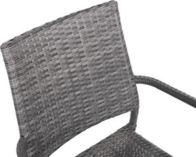 ΣΕΤ ΤΡΑΠΕΖΑΡΙΑΣ MORNER HM21195 ΤΡΑΠΕΖΙ ΜΕ 4 ΠΟΛΥΘΡΟΝΕΣ--ΓΚΡΙ