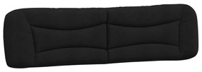 Κρεβάτι με Στρώμα Μαύρο 200x200 εκ. Υφασμάτινο - Μαύρο