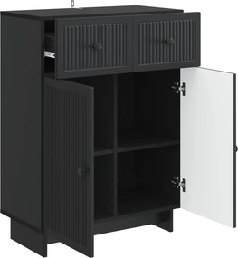 vidaXL Πλαϊνό γραφείο Μαύρο 66 x 34,5 x 90 εκ Επεξεργασμένο Ξύλο