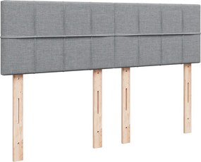 vidaXL Κρεβάτι Boxspring με Στρώμα Αν. Πράσινο 160x200εκ Υφασμάτινο