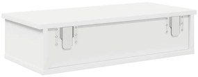 Ράφι τοίχου με συρτάρια Λευκό 60x28x15 cm Κατασκευασμένο ξύλο 859941