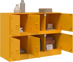 vidaXL Ντουλάπι Μουσταρδί 99x39x73 εκ. από Ατσάλι