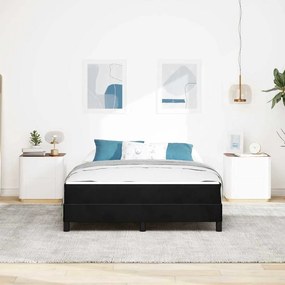 vidaXL Κρεβάτι box spring με στρώμα Μαύρο 160 x 200 cm Βελούδο
