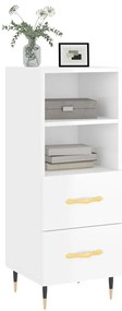 vidaXL Ντουλάπι Γυαλιστερό Λευκό 34,5x34x90 εκ. Επεξεργασμένο Ξύλο