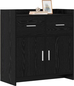 vidaXL Πλαϊνό γραφείο Μαύρη Δρυς 75 x 36 x 80 εκ Επεξεργασμένο Ξύλο