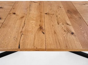 Τραπέζι Houston 1524, Μαύρο, Ελαφριά δρυς, 77x90x160cm, Επιμήκυνση, Φυσικό ξύλο καπλαμά, Μέταλλο | Epipla1.gr