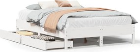 vidaXL Σκελετός Κρεβ. Χωρίς Στρώμα Λευκό 120x200 εκ Μασίφ Πεύκο