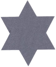 Σουβέρ Χριστουγεννιάτικο Star (Σετ 6τμχ) 11x11 Grey Nef-Nef Πολυέστερ