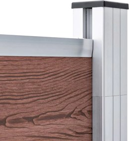 vidaXL Πάνελ Περίφραξης Καφέ 526 x 186 εκ. από WPC