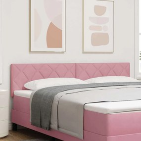 vidaXL LED κεφαλάρι Ροζ 180 cm Βελούδο