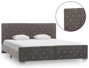 vidaXL Πλαίσιο Κρεβατιού Γκρι 160 x 200 εκ. Βελούδινο