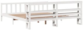 vidaXL Σκελετός Κρεβ. Χωρίς Στρώμα Λευκό 180x200 εκ Μασίφ Πεύκο