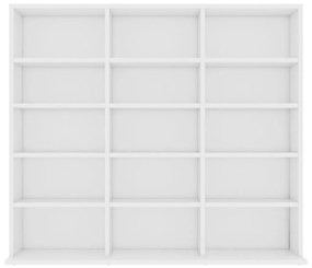 Έπιπλο για CD Λευκό 102 x 23 x 89,5 εκ. από Επεξ. Ξύλο - Λευκό