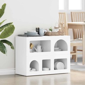 vidaXL Πλαϊνό γραφείο ELST Λευκό 80.5 x 35 x 59 εκ. Επεξεργασμένο ξύλο