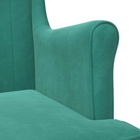 vidaXL Πολυθρόνα Τιρκουάζ Βελούδο