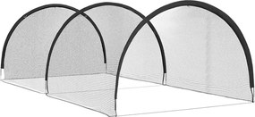 vidaXL Μπέιζμπολ &amp; Σόφτμπολ Μαύρο 702 x 369,5 x 243,5 εκ. Πολυεστέρας
