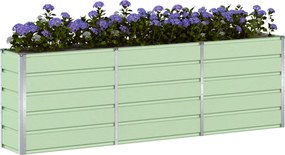 vidaXL Γλάστρα Πράσινο 240 x 40 x 75 εκ. Ατσάλι
