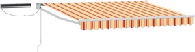 vidaXL Ηλεκτρικό Αναδιπλούμενο Σκίαστρο Πολύχρωμο 3,5 x 2 m