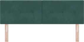 vidaXL LED κεφαλάρι με φώτα λωρίδας LED Πράσινο 144 cm Πολυεστέρας