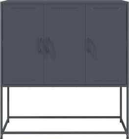 vidaXL Ντουλάπι Ανθρακί 100,5x39x107 εκ. από Ατσάλι
