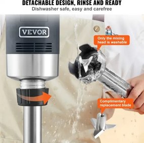 VEVOR Commercial Immersion Blender Heavy Duty Hand Mixer 750W Variable Speed