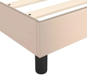 vidaXL Κρεβάτι Boxspring με Στρώμα Καπουτσίνο 80x200 εκ. Συνθ. Δέρμα