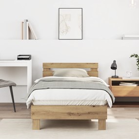 vidaXL Κρεβάτι από ξύλο δρυός, 90 x 190 εκ., φτιαγμένο από στέρεα ξύλα.