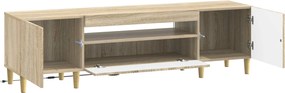 vidaXL Ντουλάπα LED Τηλεόρασης ARNHEM 153 x 35 x 43 εκ Sonoma Δρυς