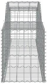 vidaXL Συρματοκιβώτιο Τοξωτό 300x50x60/80εκ. από Γαλβανισμένο Χάλυβα