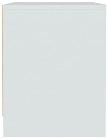 Κομοδίνα 2 τεμ. Λευκά 45 x 34 x 44,5 εκ. από Μοριοσανίδα - Λευκό