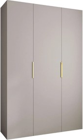 Ντουλάπα Como IV 160 Τρίφυλλη-Cashmere - Χρυσό