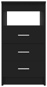 vidaXL Συρταριέρα Μαύρη 40 x 50 x 76 εκ. από Επεξεργασμένο Ξύλο